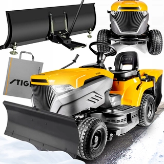 Traktorová kosačka - VÝKONNÝ TRAKTOR STIGA ESTATE 384ST SNEHOVÁ FRÉZA 15 HP TURBO PLUH XXL SET + ORIGINÁL SNEHOVÝ PLUH NA ZÁHRADNÝ TRAKTOR 1200/400MM SET + ADÁT.
